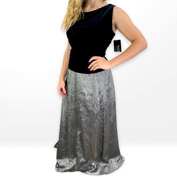 90s ARIANNA BY RACHEL KAYE Vintage Sleeveless Two-Tone Maxi Dress